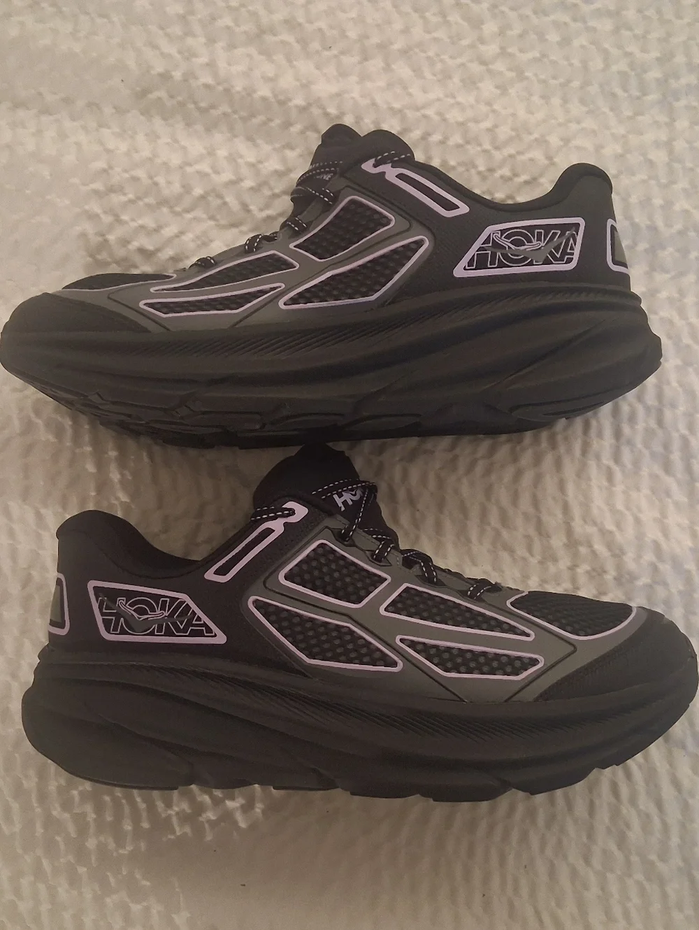 Hoka One One Clifton One 9 Black Aster Flower Men's Athletic Shoes